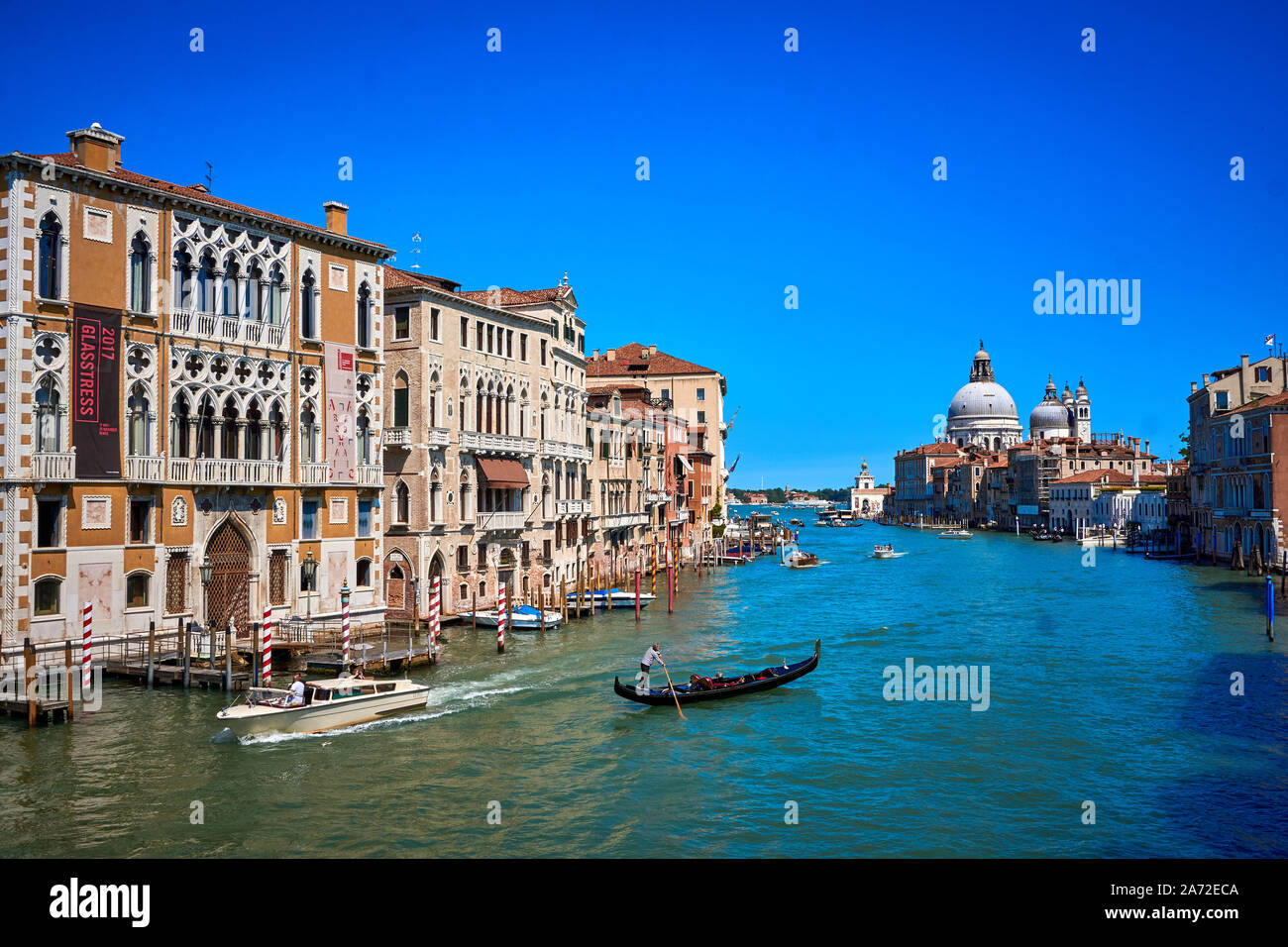 Ponte dell'Accademia bridge Venice Italy Stock Photo