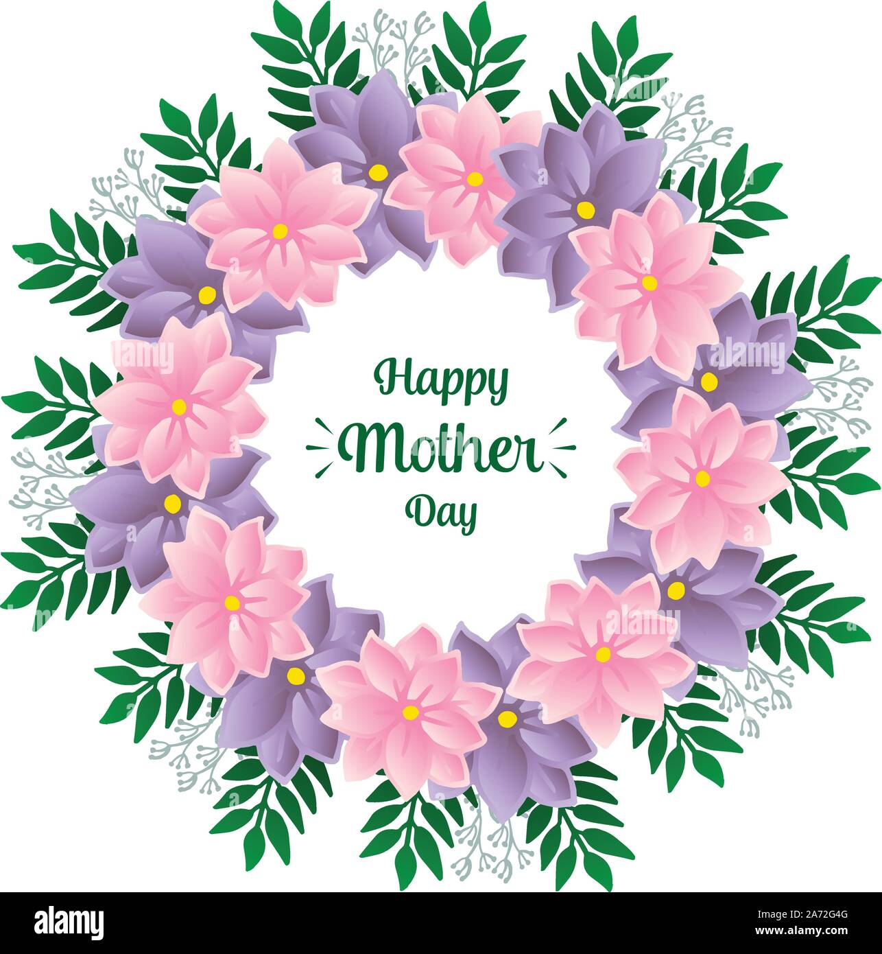 Place for text, happy mother day, with drawing of abstract colorful ...