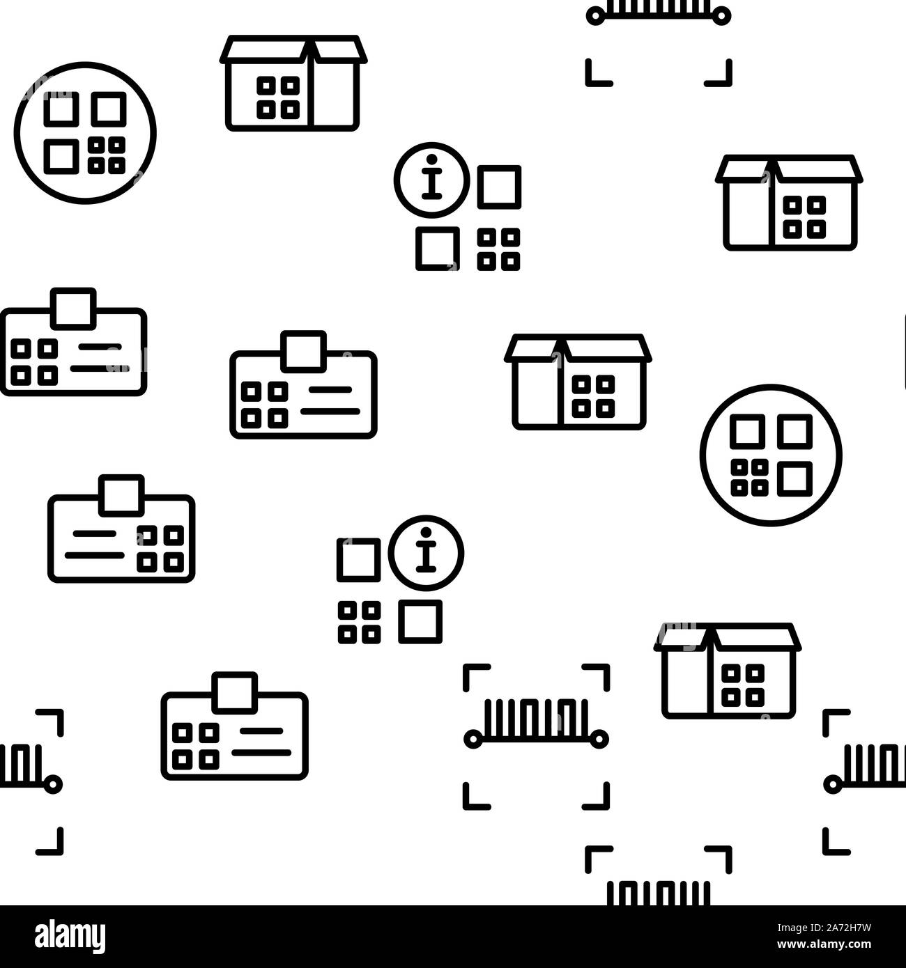 Qr Code Scan Vector Seamless Pattern Stock Vector Image & Art - Alamy