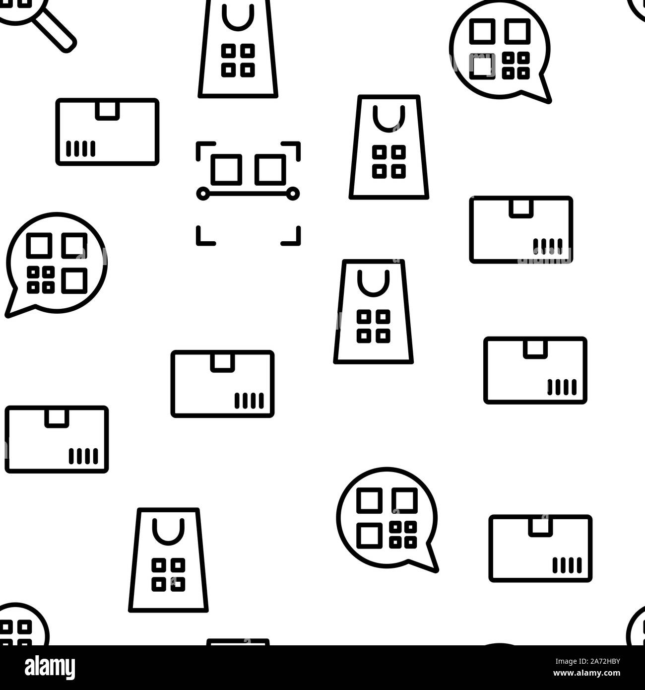 Qr Code Scan Vector Seamless Pattern Stock Vector Image & Art - Alamy