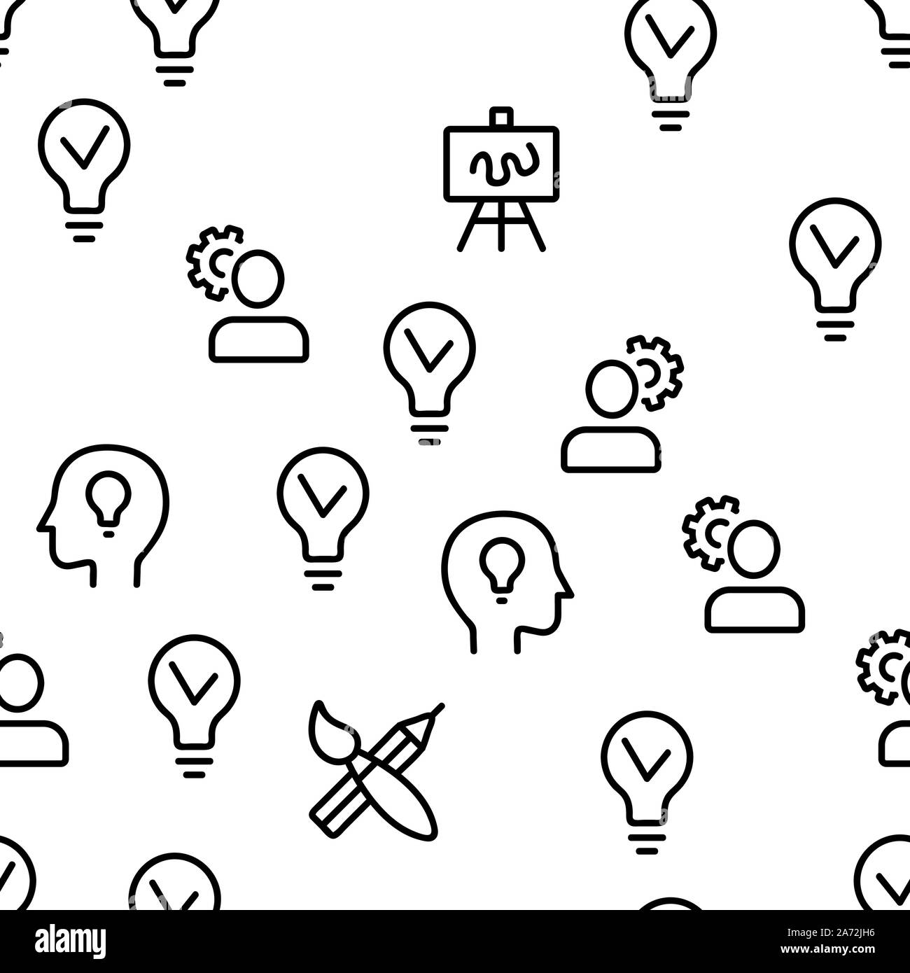 Creativity Vector Seamless Pattern Stock Vector Image & Art - Alamy