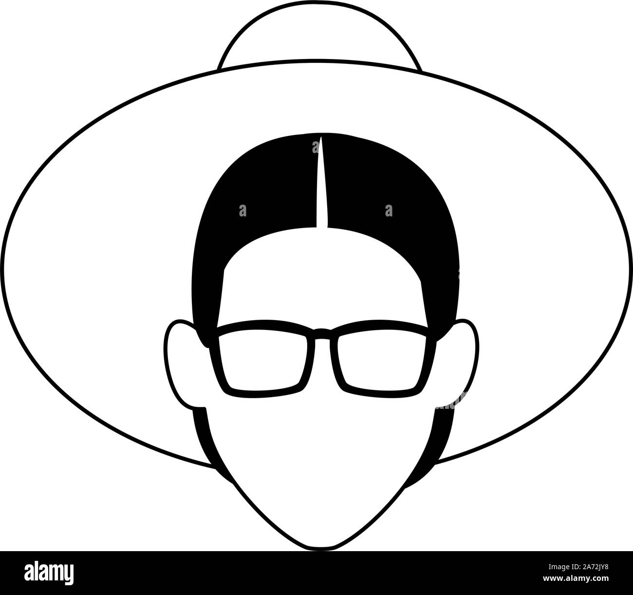 avatar old woman with sunglasses and hat icon Stock Vector Image & Art ...
