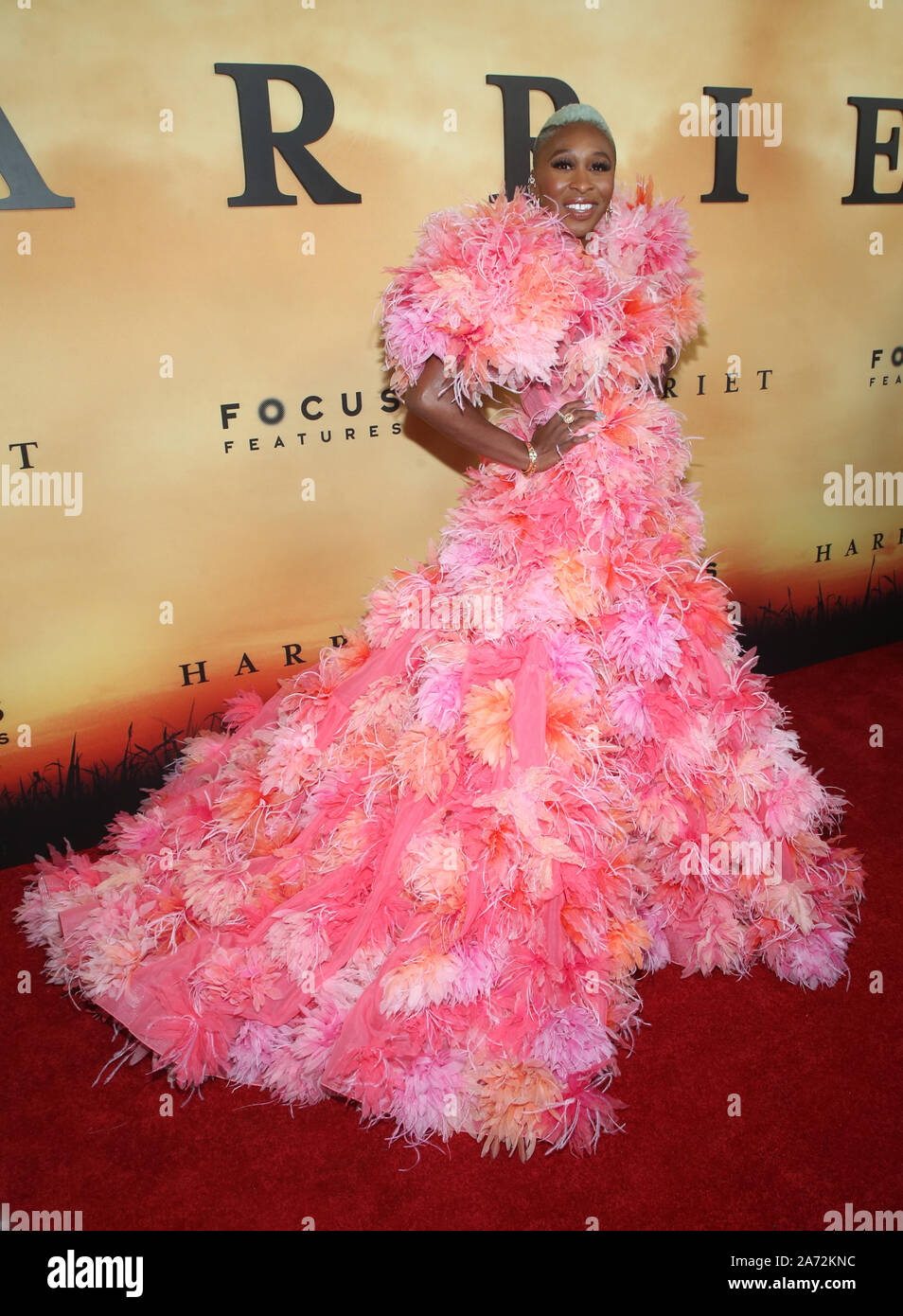 Los Angeles, Ca. 29th Oct, 2019. Cynthia Erivo at the Los Angeles Premiere of Harriet at The Orpheum in Los Angeles, California on October 29, 2019. Credit: Faye Sadou/Media Punch/Alamy Live News Stock Photo