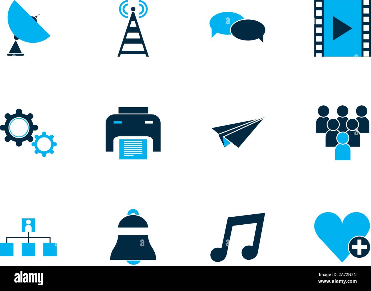 internet of things collection icons blue style vector illustration ...