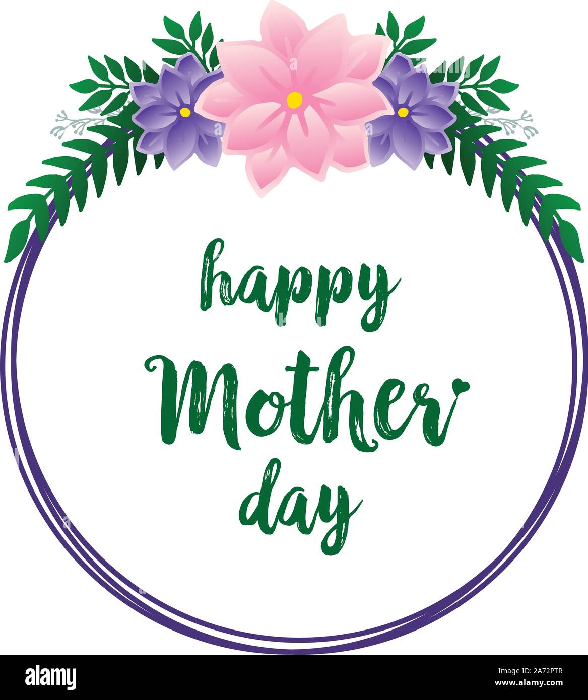 Greeting card or banner for happy mother day, with graphic art of ...