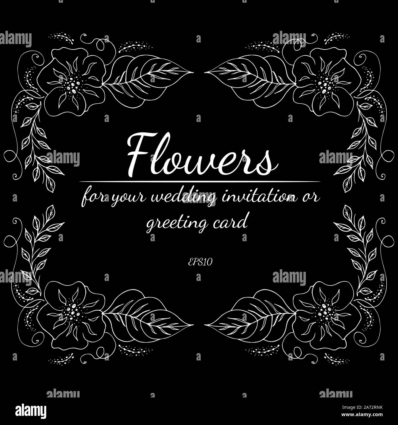 Spring Border Hand Drawing Tropical frame hand drawn. Jungle foliage illustration. Floral border ...