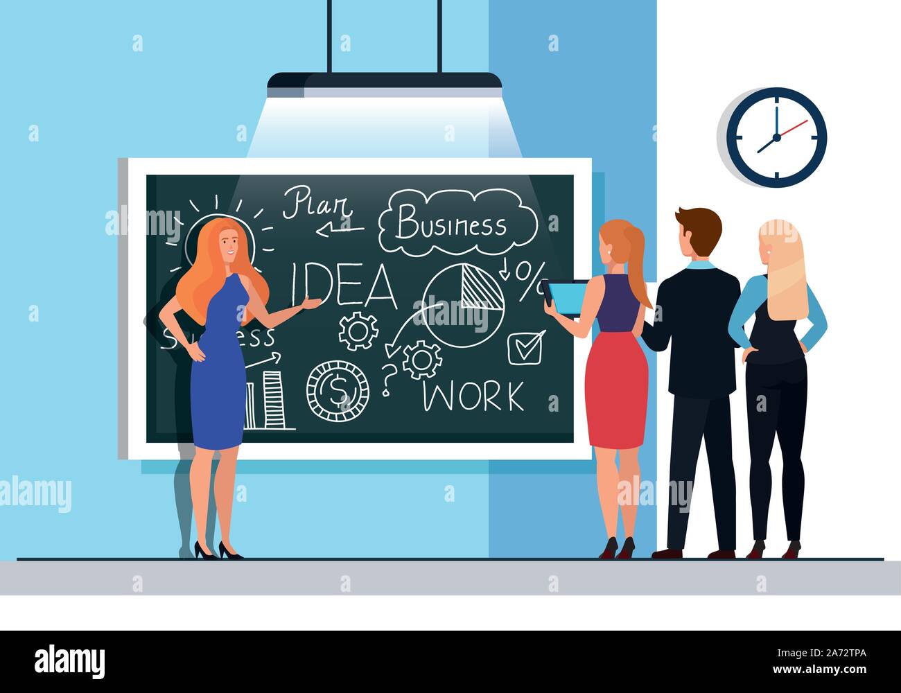 meeting brainstorm of business people Stock Vector Image & Art - Alamy