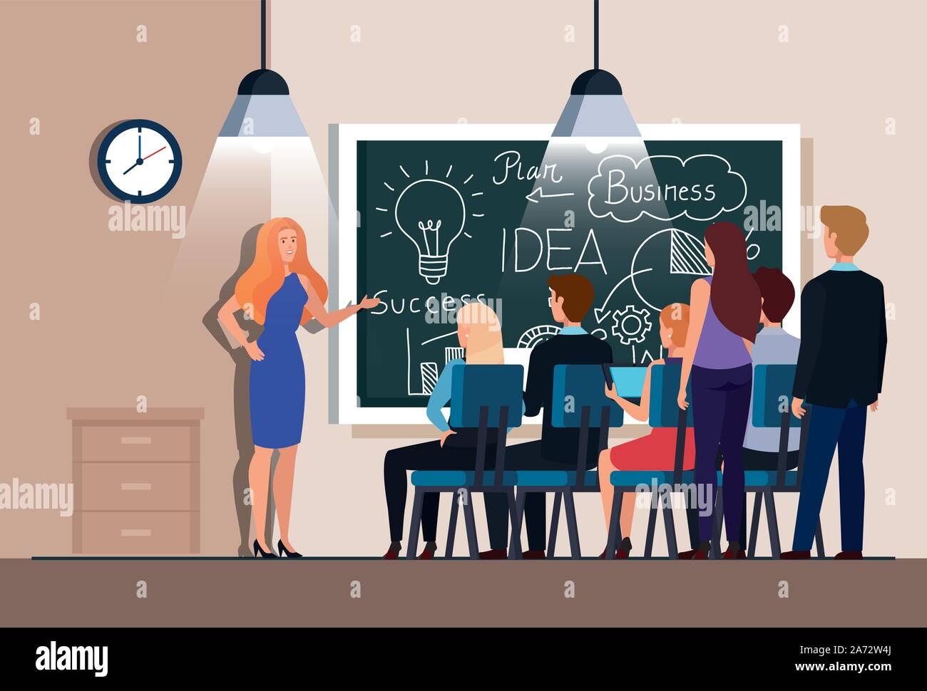 meeting brainstorm of business people Stock Vector Image & Art - Alamy