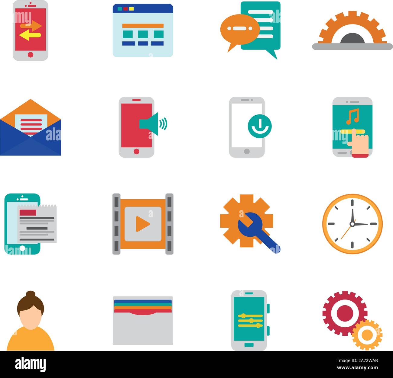 internet of things technology network icons set vector illustration ...