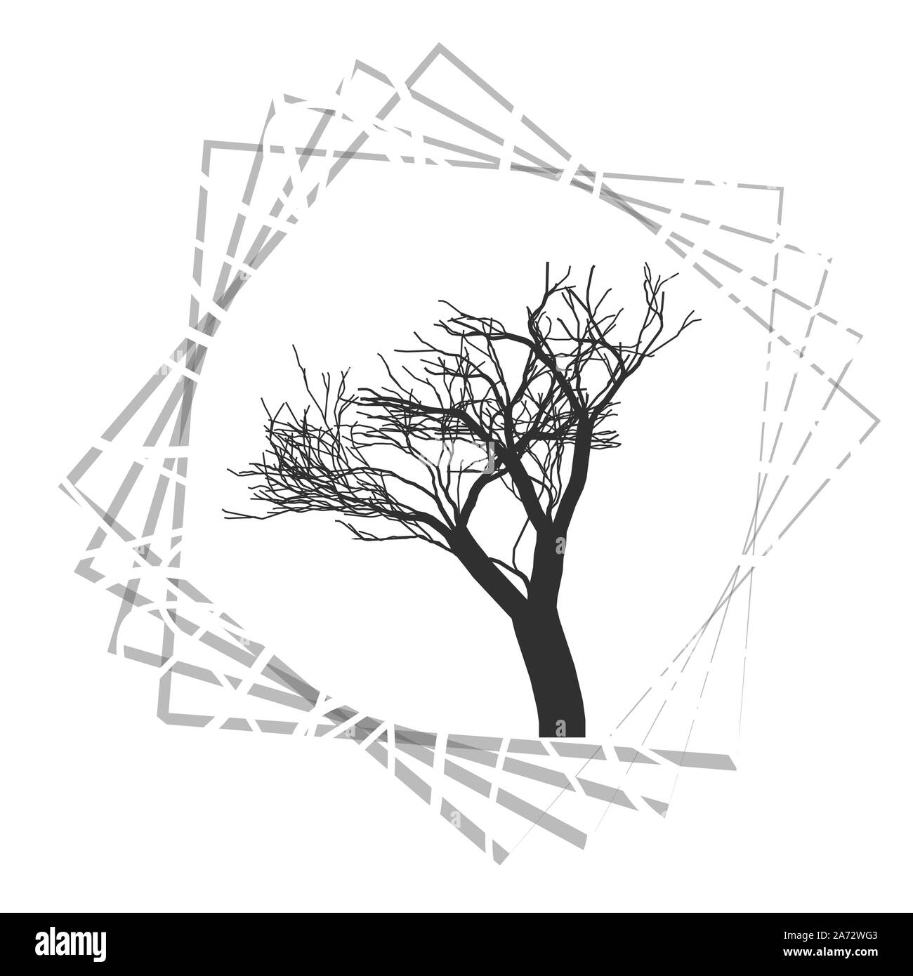 Nature concept represented by dry tree icon. isolated and flat illustration vector eps10 dead trees silhouette Vector Image & Art - Alamy
