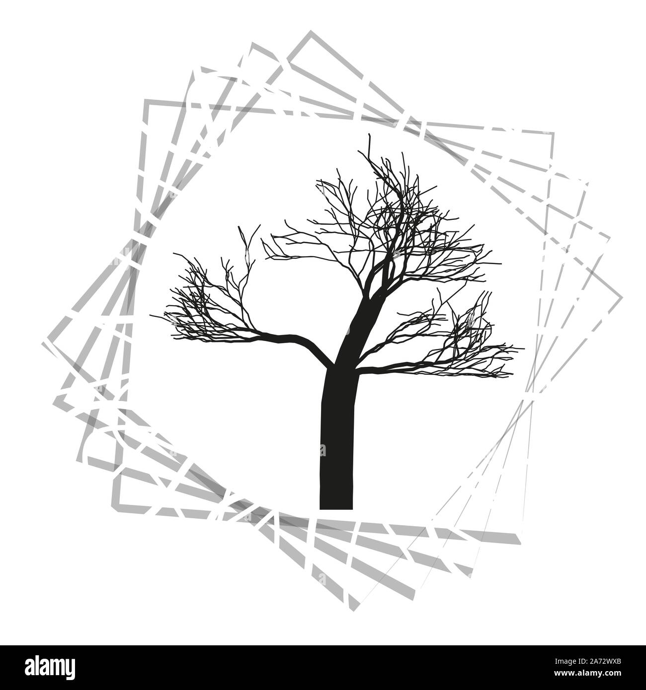 Nature concept represented by dry tree icon. isolated and flat illustration vector eps10 dead trees silhouette Vector Image & Art - Alamy