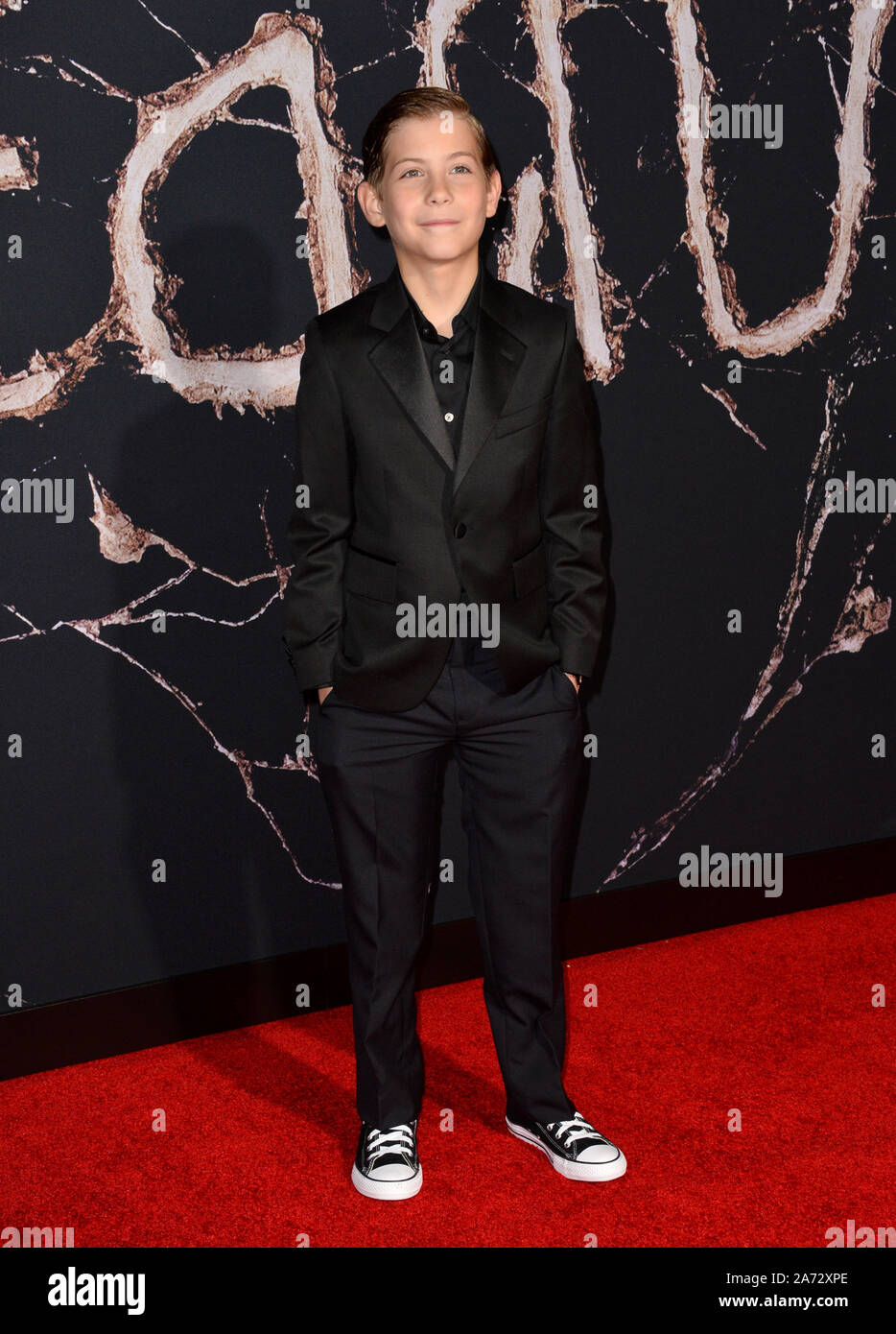 LOS ANGELES, USA. October 29, 2019: Jacob Tremblay at the US premiere ...