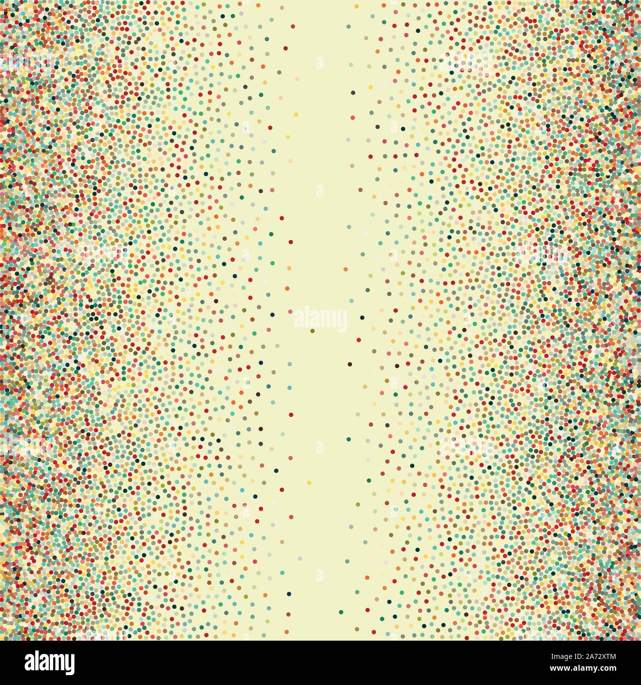 Flat colored ornament with retro halftone dots Stock Vector