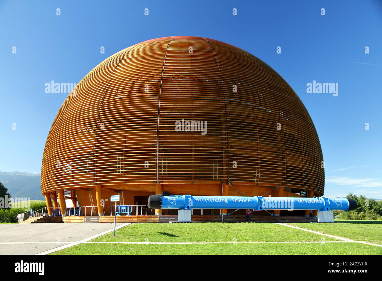 The Globe of Science and Innovation, CERN, Geneva, Switzerland. Stock Photo