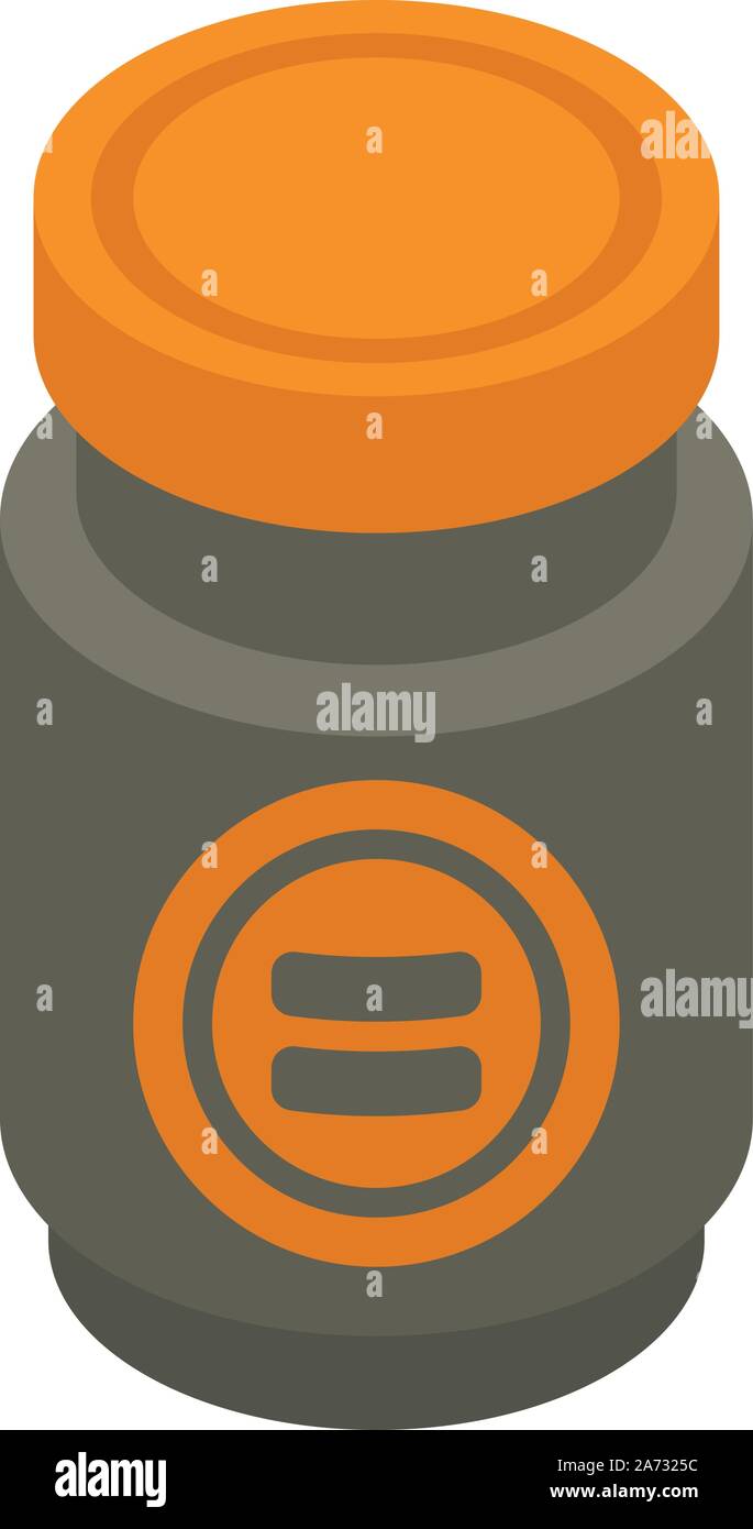 Pepper jar icon, isometric style Stock Vector