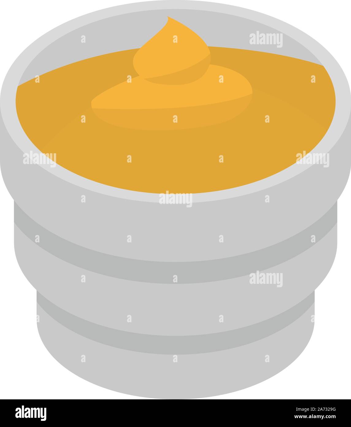 Food mustard icon, isometric style Stock Vector