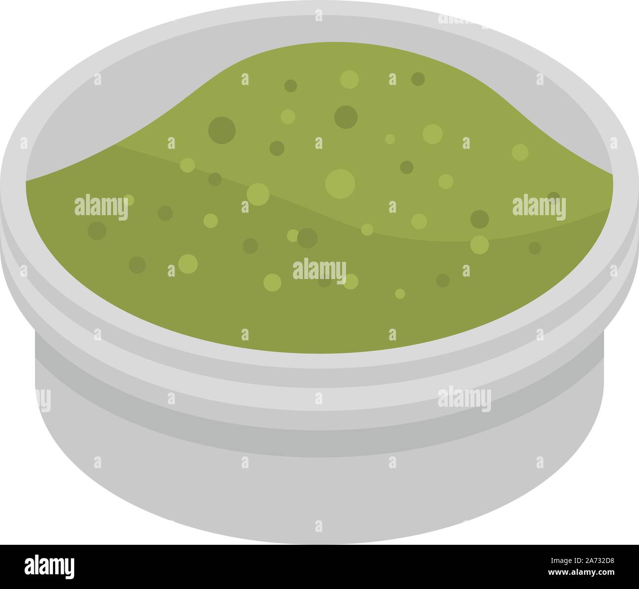 Green sauce icon, isometric style Stock Vector