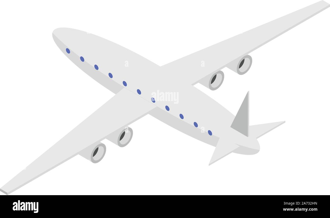 Turkish airplane icon, isometric style Stock Vector