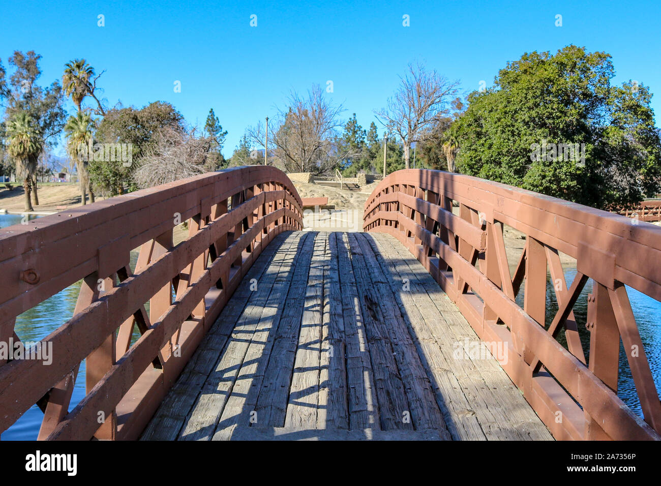 Seccombe Lake Bridge Stock Photo