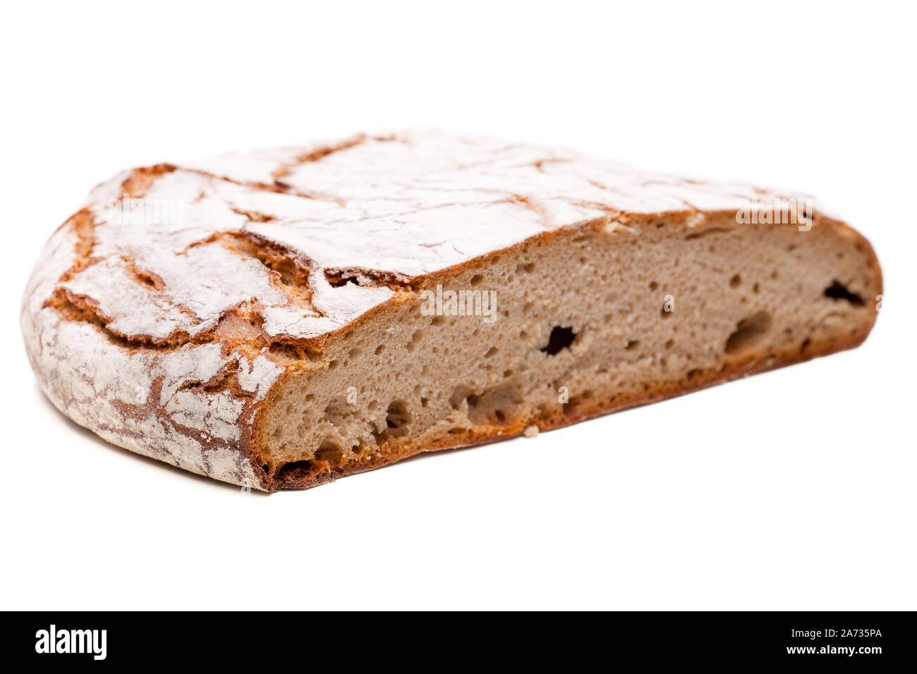 Rye bread isolated on white background Stock Photo
