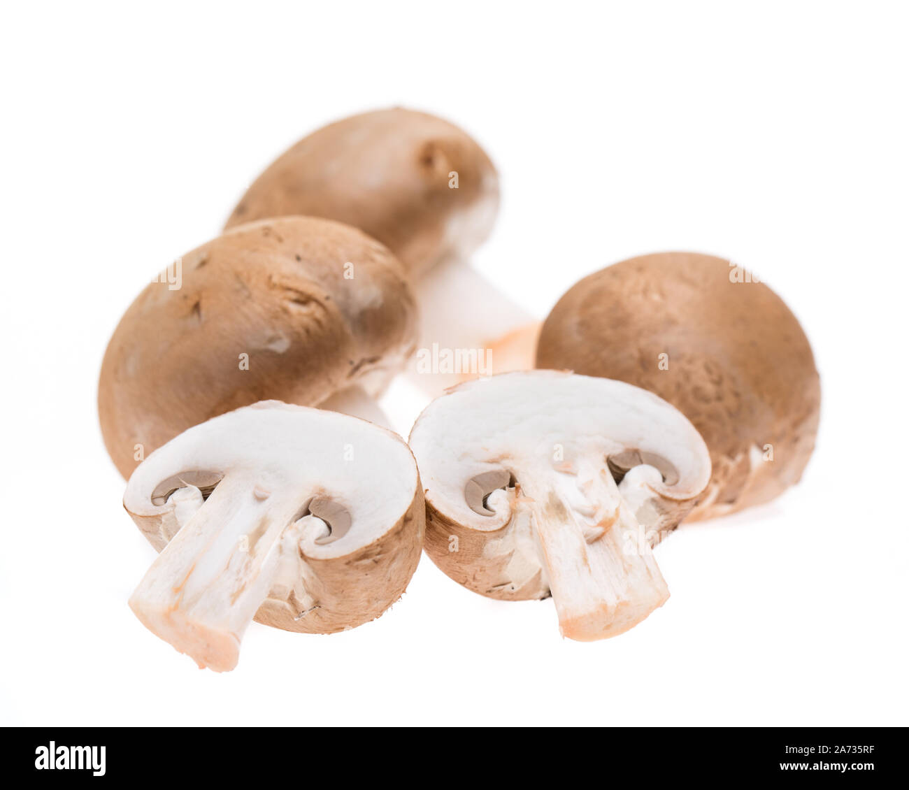 some Mushrooms on white background Stock Photo