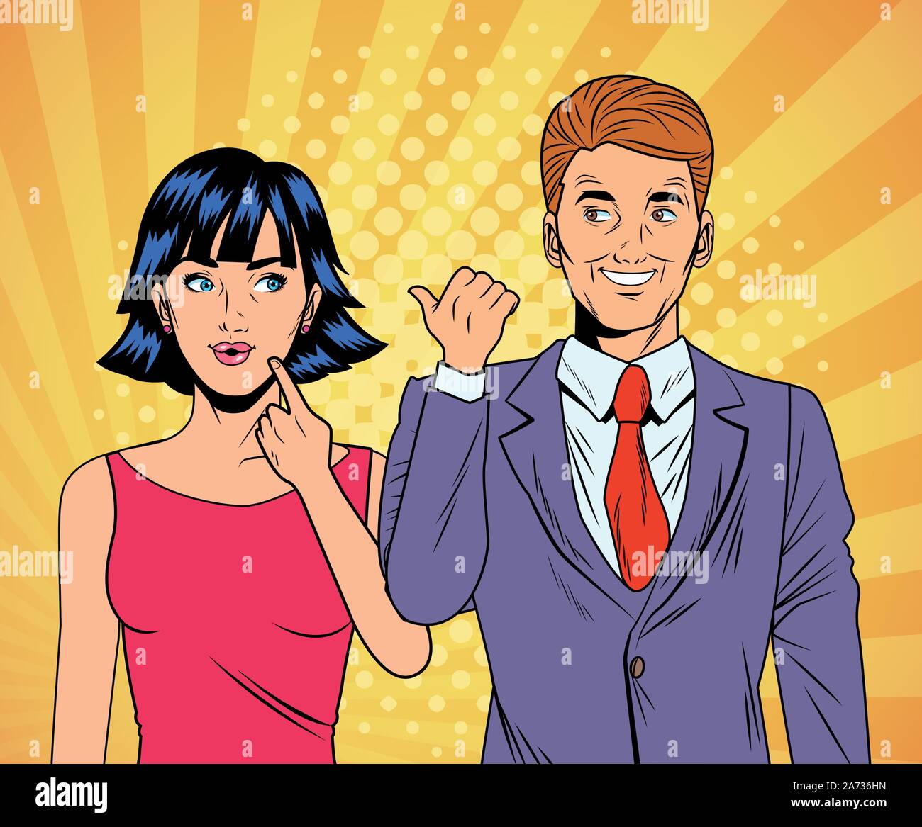 Couple pop art Stock Vector Images - Alamy