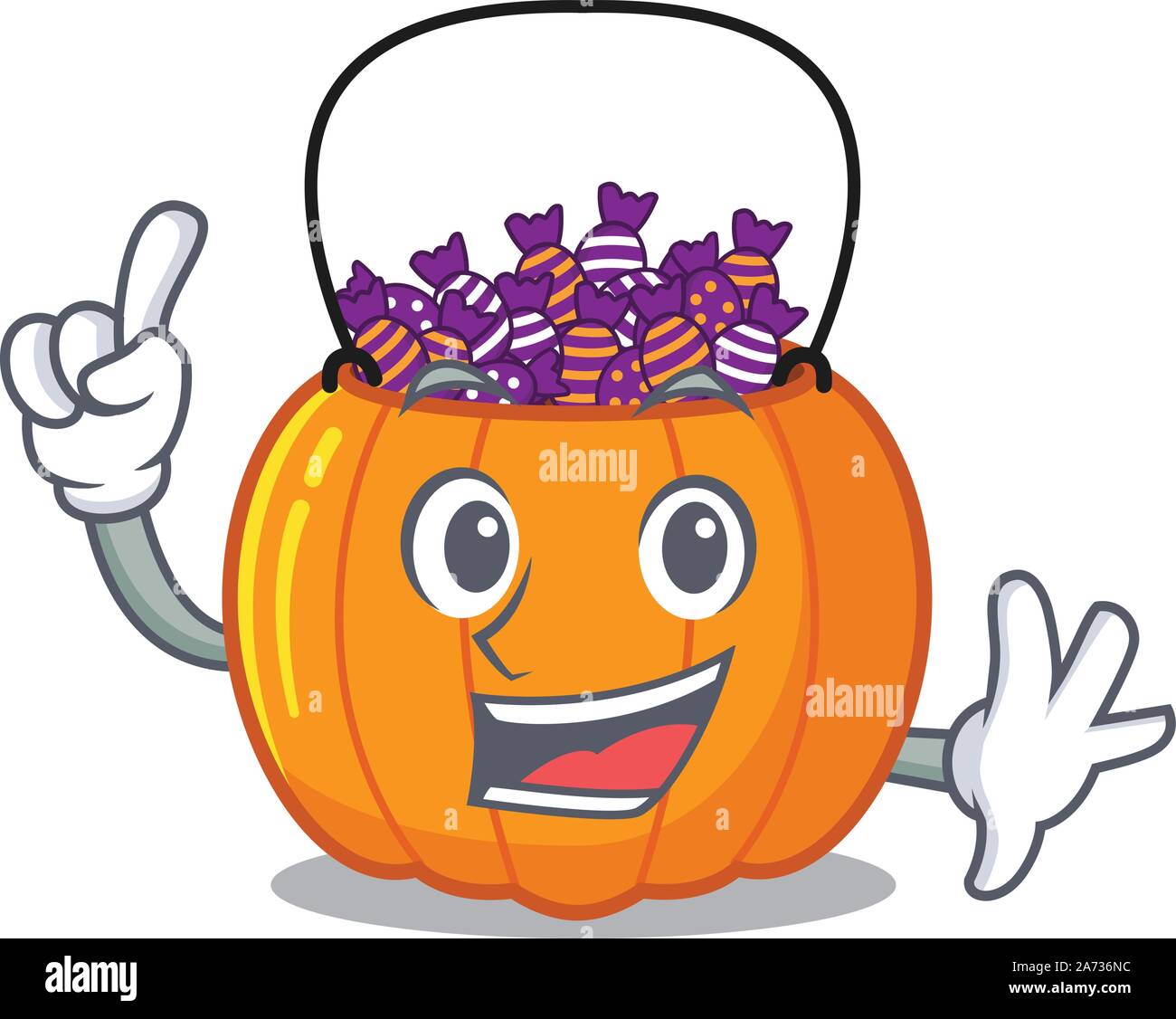 Candy Bucket Hand Finger candy bucket in the cartoon refrigerator Stock Vector Image ...