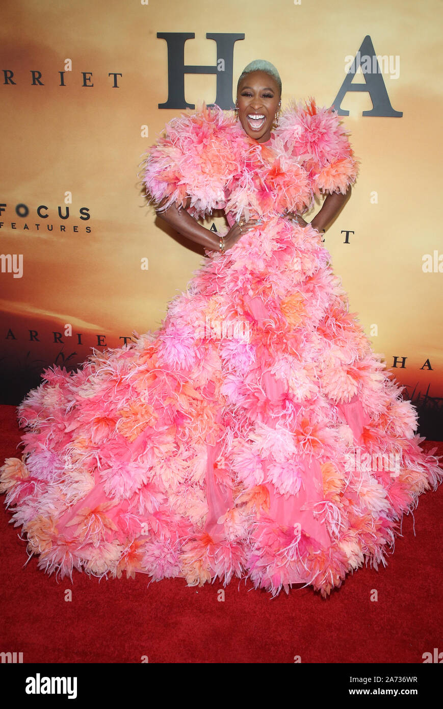 Los Angeles, Ca. 29th Oct, 2019. Cynthia Erivo, at the Los Angeles Premiere of Harriet at The Orpheum in Los Angeles, California on October 29, 2019. Credit: Faye Sadou/Media Punch/Alamy Live News Stock Photo