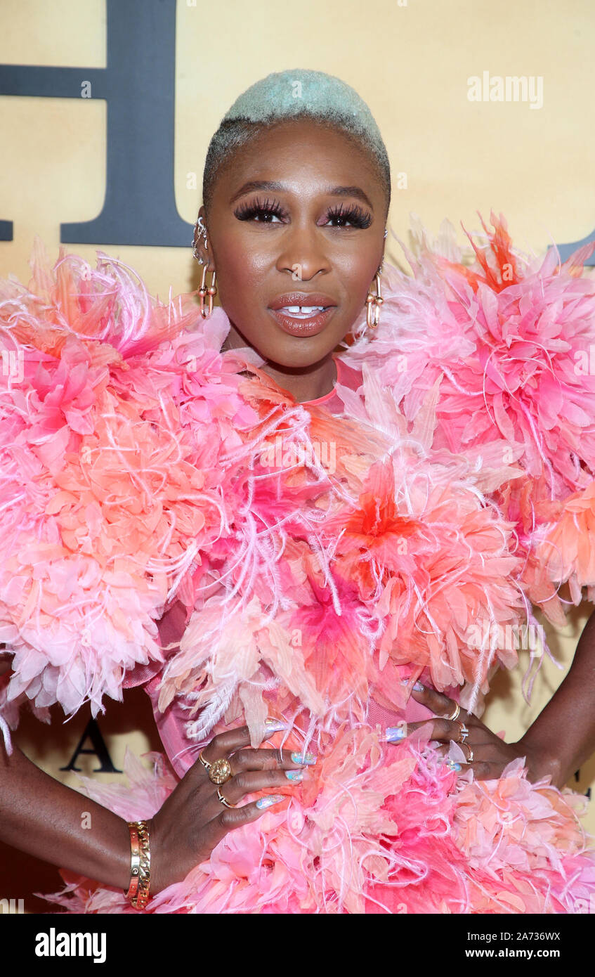 Los Angeles, Ca. 29th Oct, 2019. Cynthia Erivo, at the Los Angeles Premiere of Harriet at The Orpheum in Los Angeles, California on October 29, 2019. Credit: Faye Sadou/Media Punch/Alamy Live News Stock Photo
