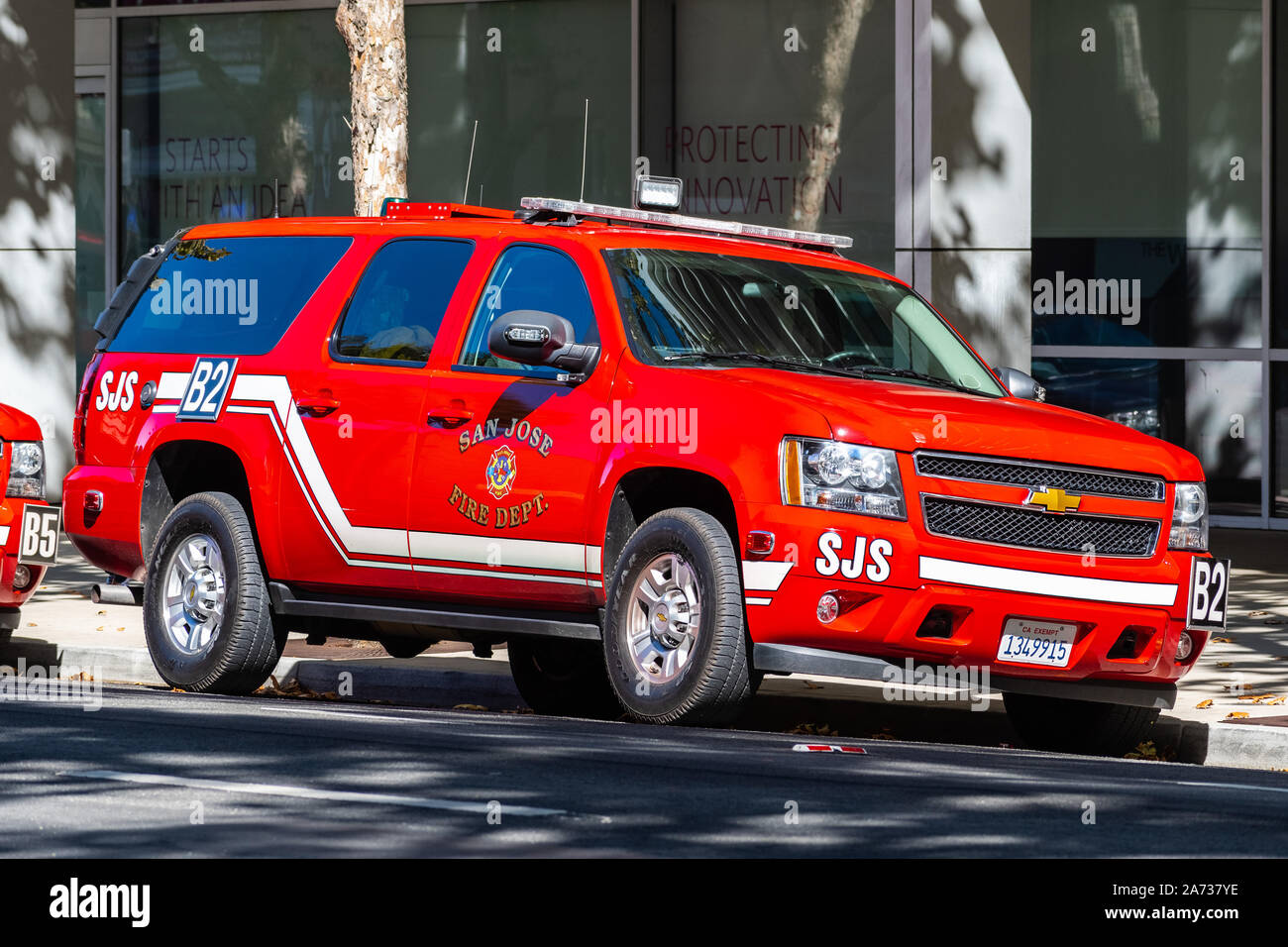 Oct 20, 2019 San Jose / CA / USA San Jose Fire Department (SJS