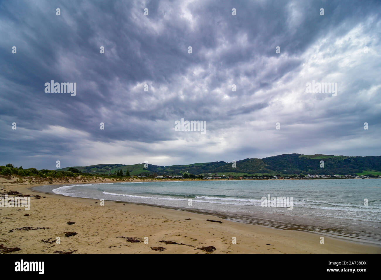 Storm approaching Apollo Bay, Victoria, Australia Stock Photo