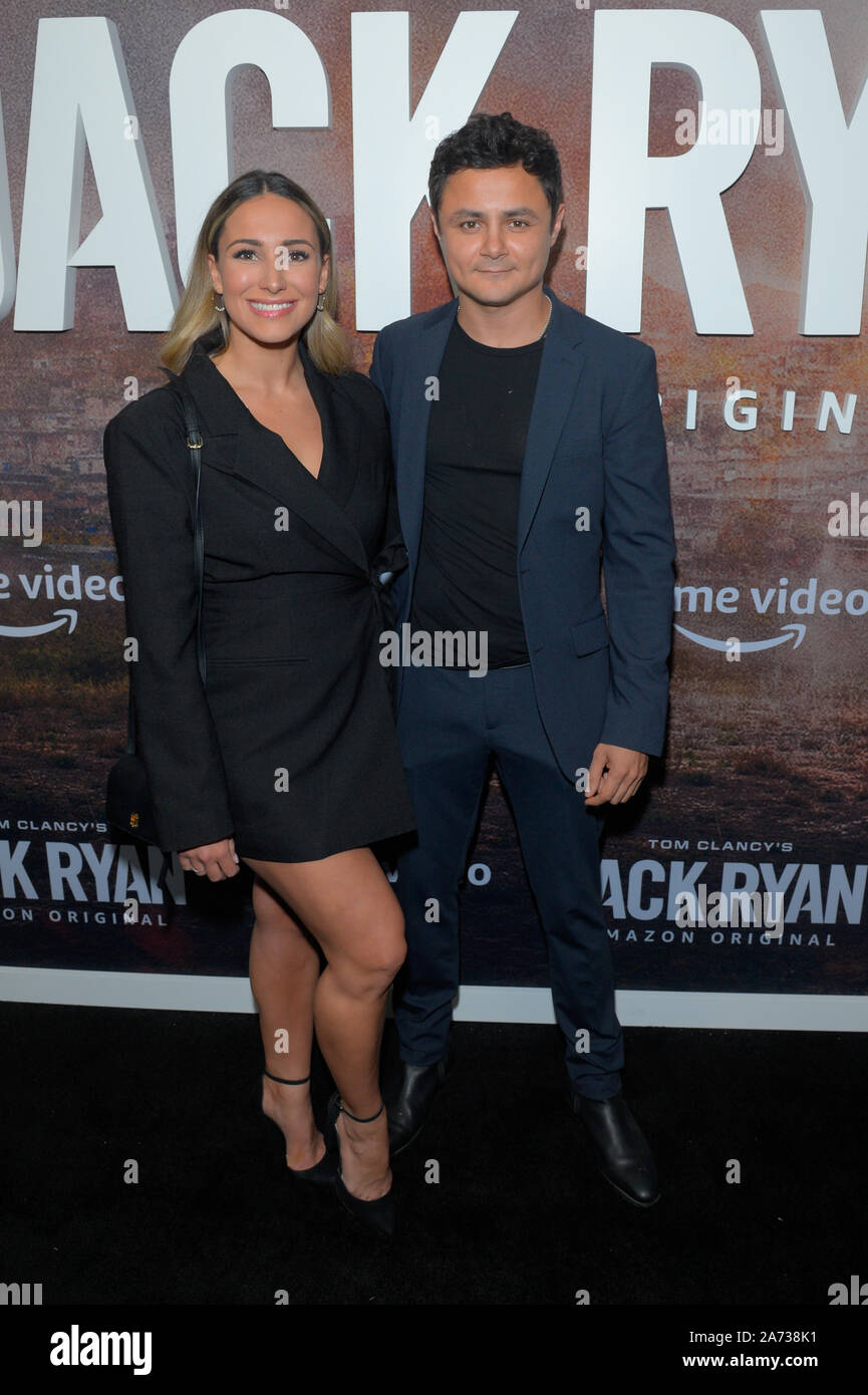 New York, United States. 29th Oct, 2019. Genevieve Dude and Arturo Castro attend the Season Two Premiere of Tom Clancy's Jack Ryan at Metrograph in New York City. Credit: SOPA Images Limited/Alamy Live News Stock Photo