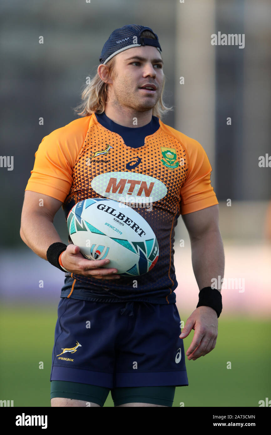South Africa S Faf De Klerk During The Training Session At Arcs Urayasu Park Stock Photo Alamy