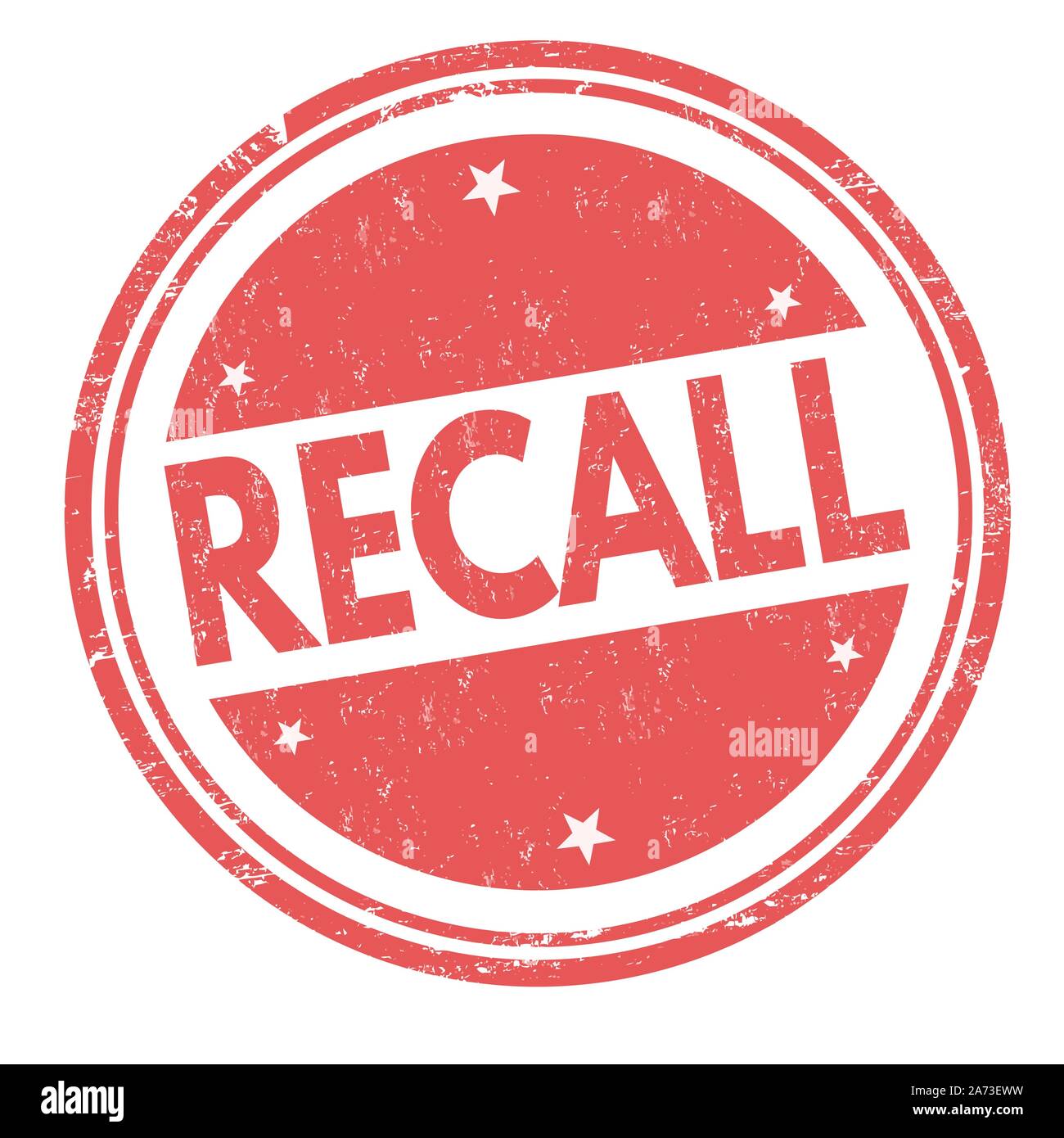 Recall sign or stamp on white background, vector illustration Stock ...