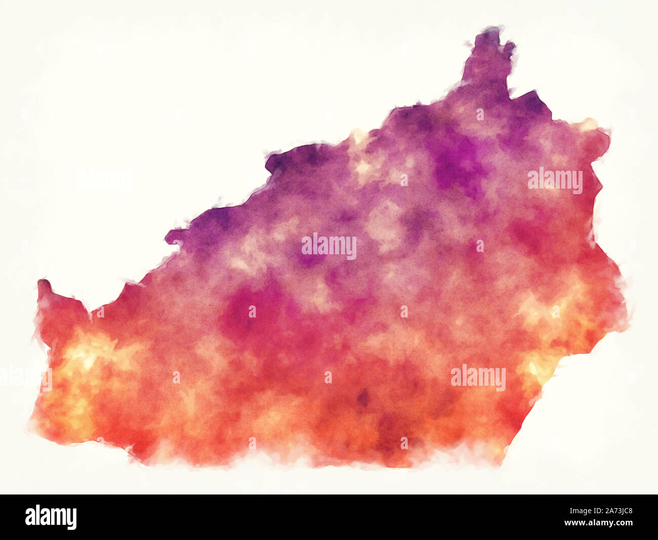 Semnan province watercolor map of Iran Stock Photo - Alamy