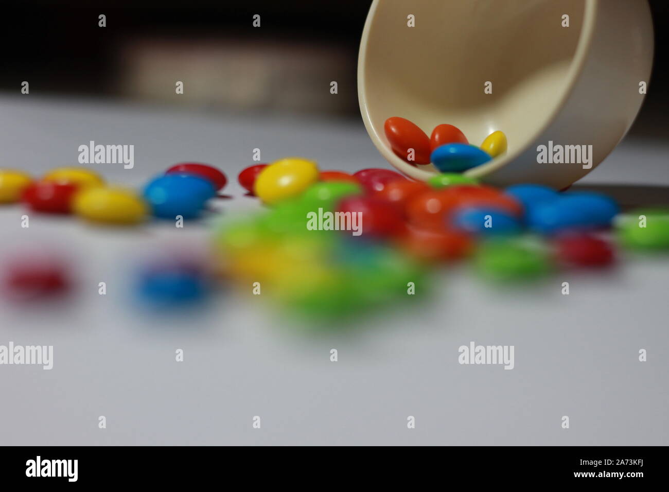 Sugar Coated Chocolate Gems Candy Stock Photo Alamy