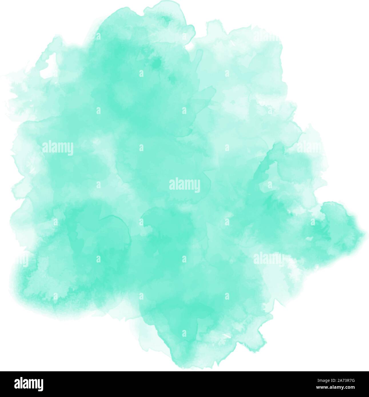 Subtle Color Splash Paint splash on the white isolated background. Watercolor green mint ...