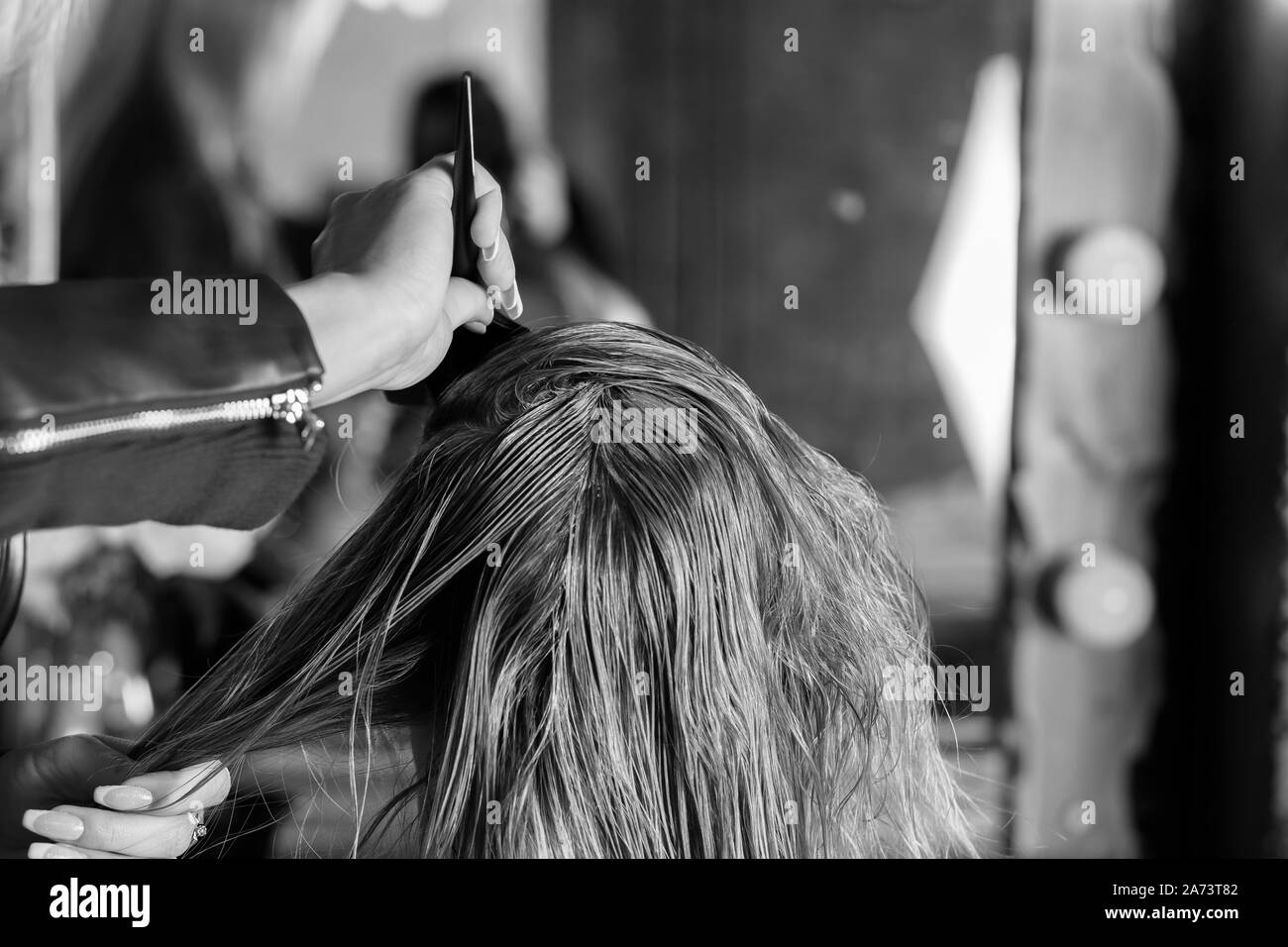 Hairdresser Salon Black And White Stock Photos Images Alamy