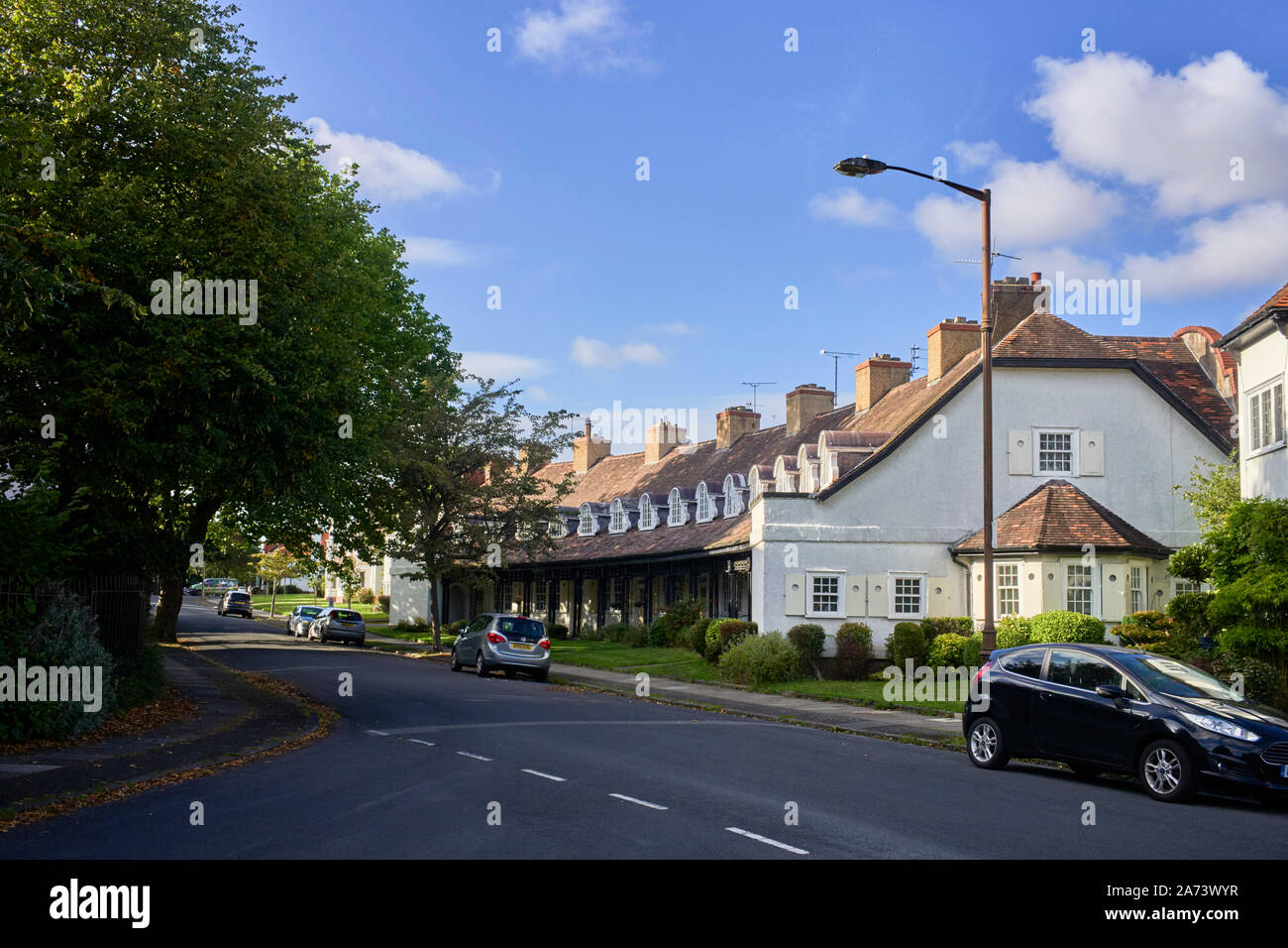 Unique houses at Port Sunlight in Merseyside Stock Photo