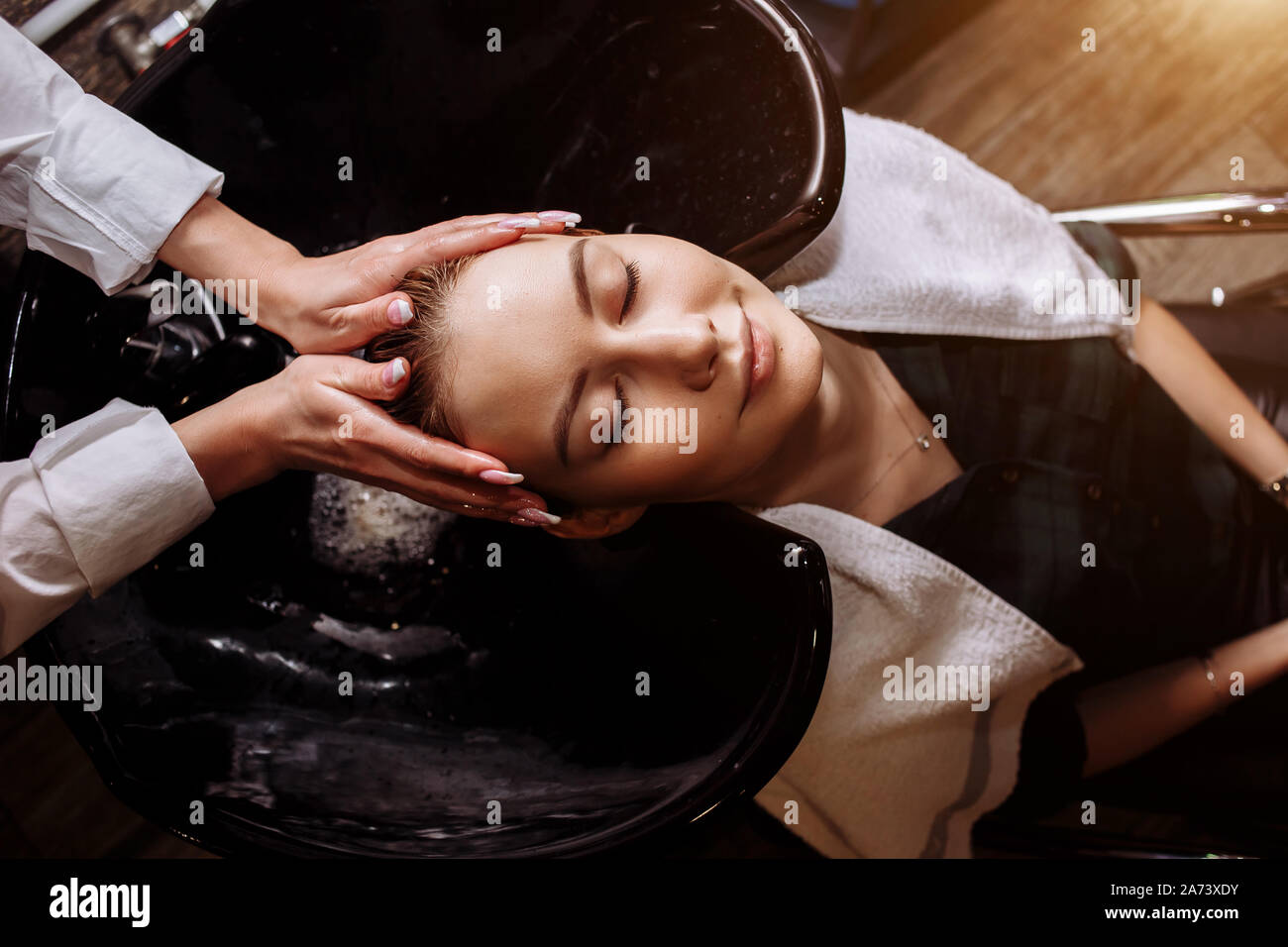 shampoo and head massage
