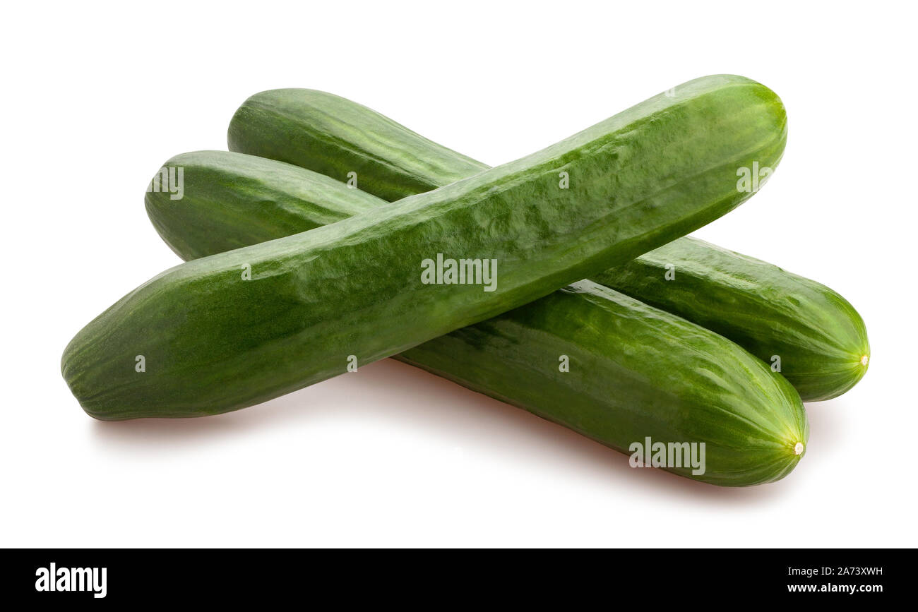cucumber path isolated on white Stock Photo