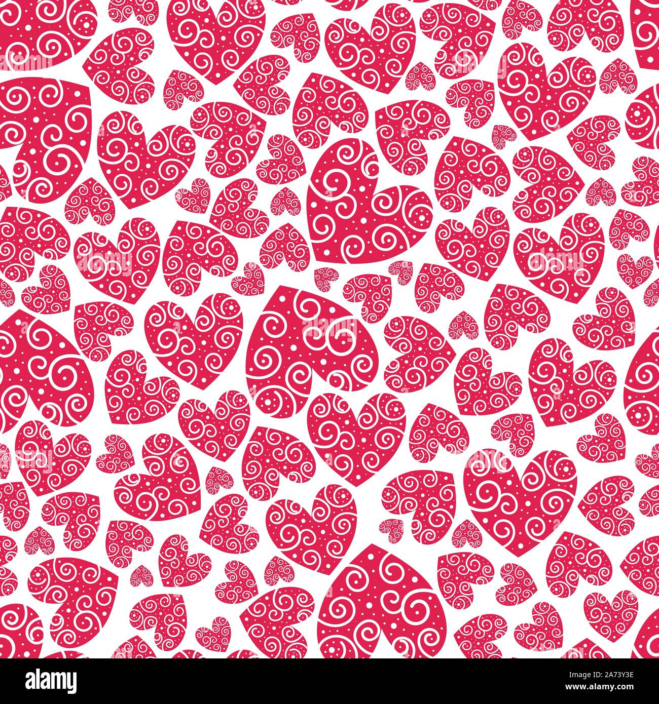 Red hearts on a white background placed close to each other. Vector ...