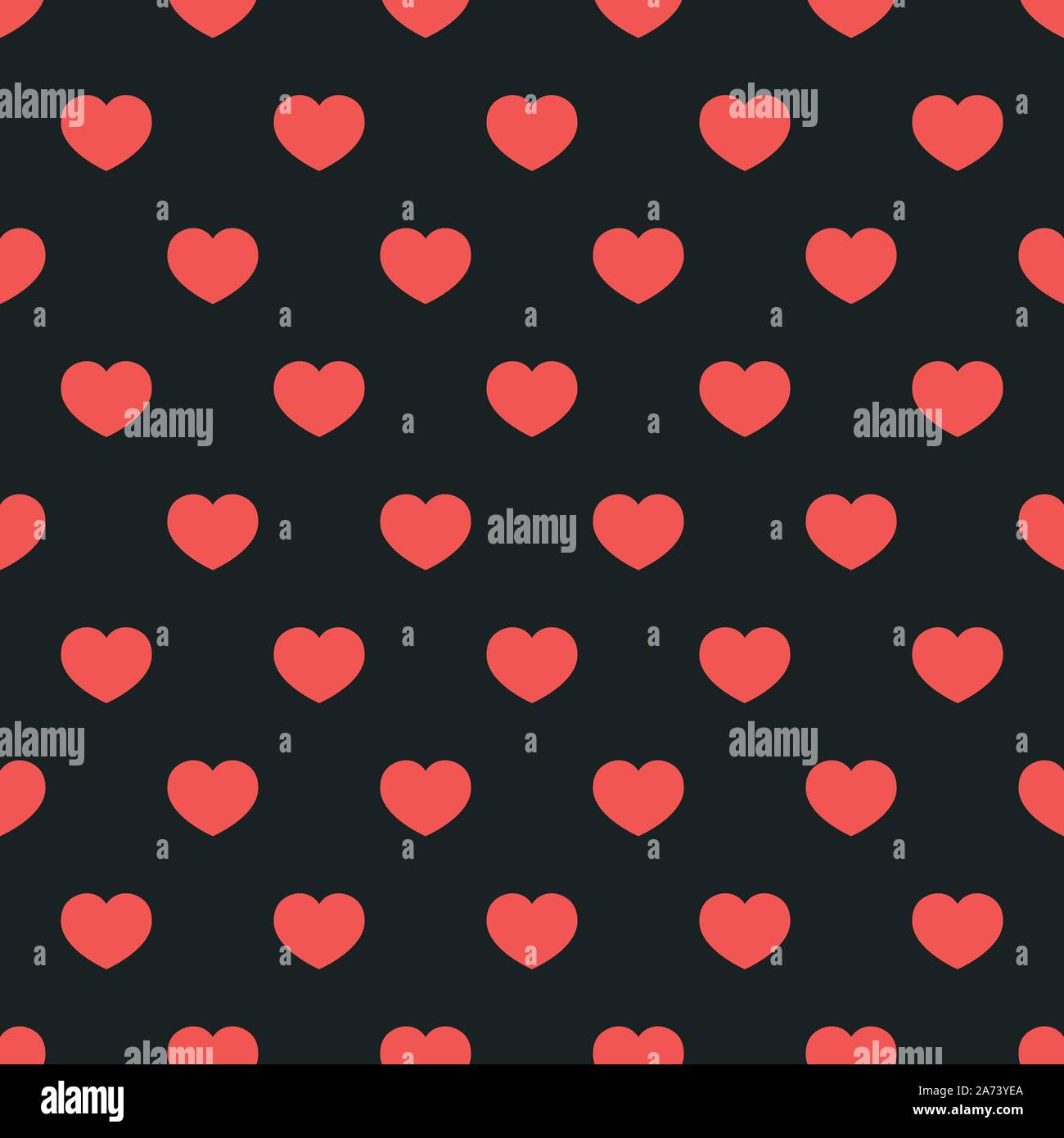 Red Heart Repeating Abstract Patterns Red hearts on a dark black background. A repeating, endless pattern ...