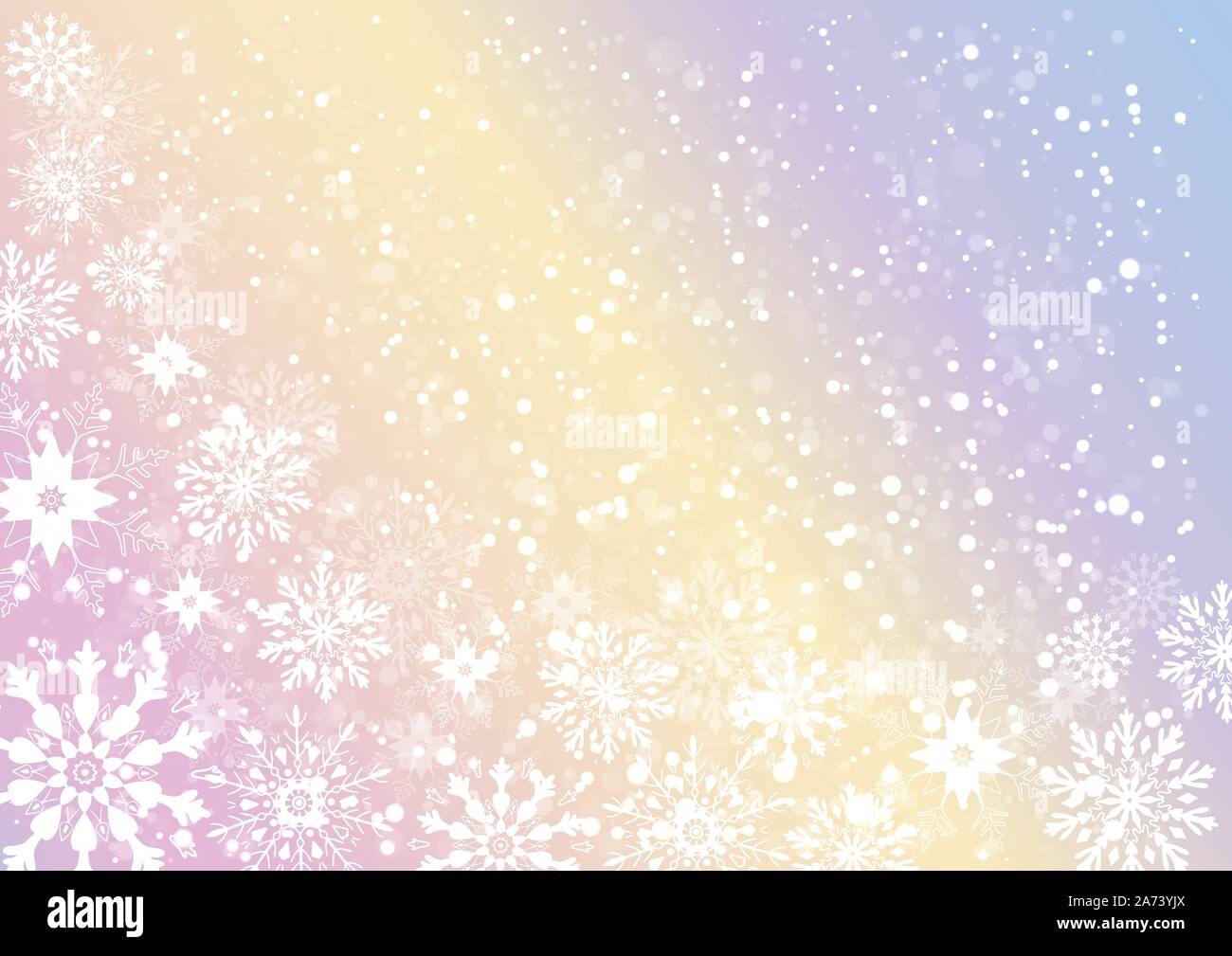 Winter, stylized frame and background with snowflakes and stars. Vector ...