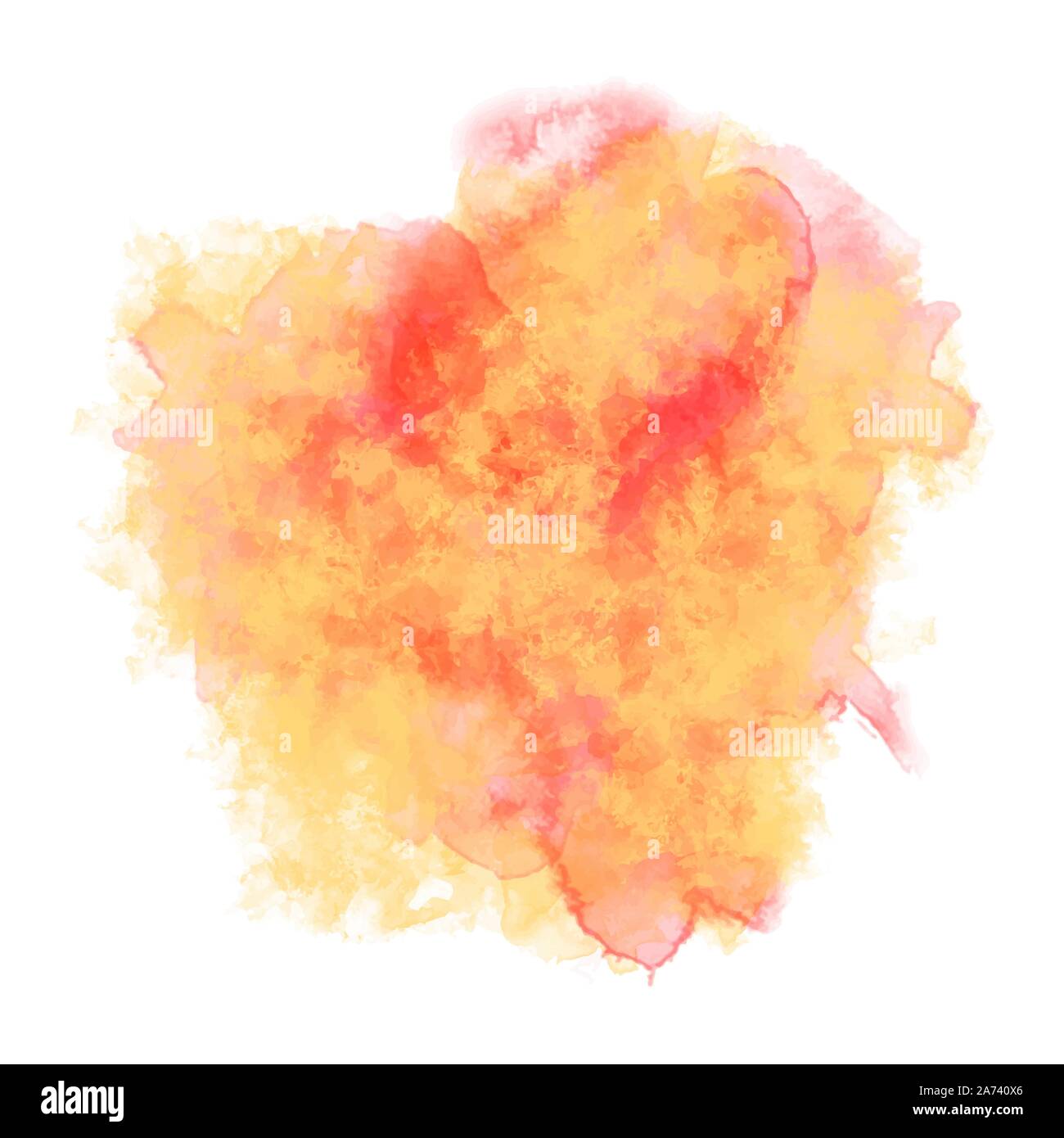 Red-yellow watercolor background. Abstract aquarelle flame. Vector ...