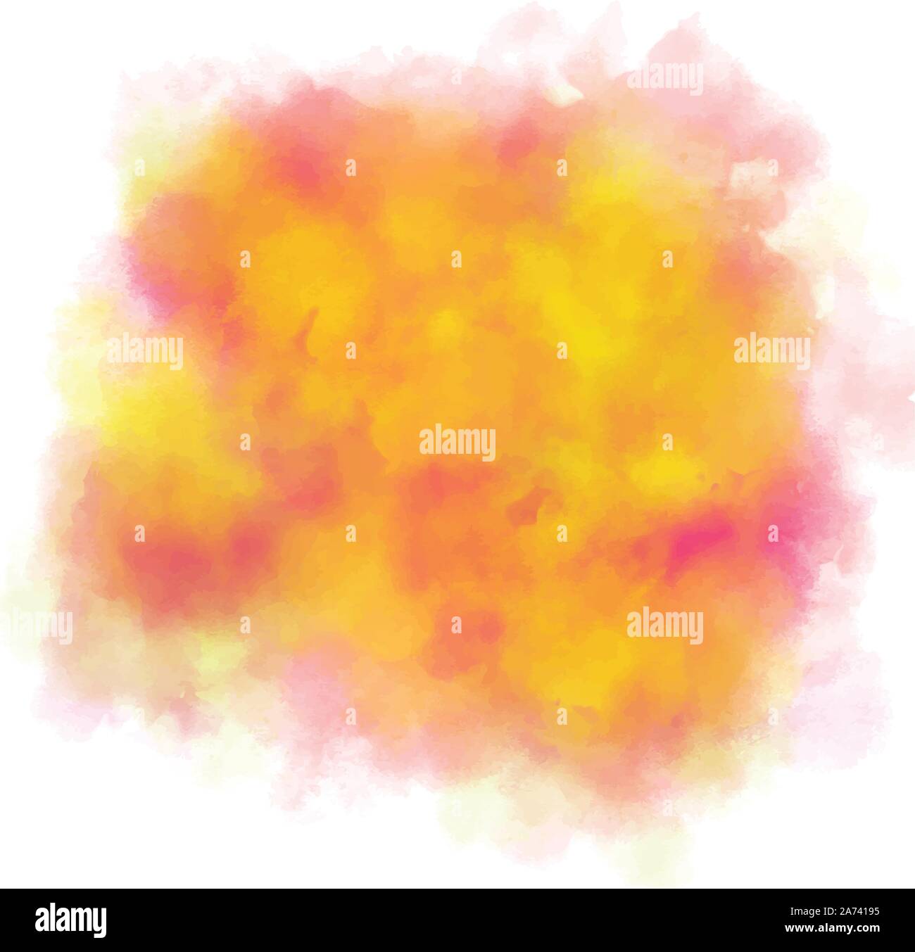Pink, red, yellow watercolor background. Abstract vector paint splash ...