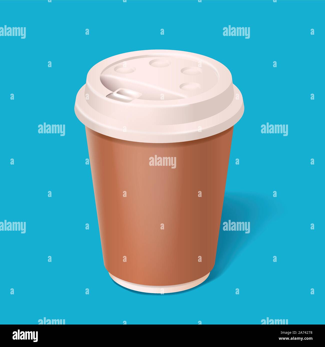 coffee brown cup 2 Stock Vector