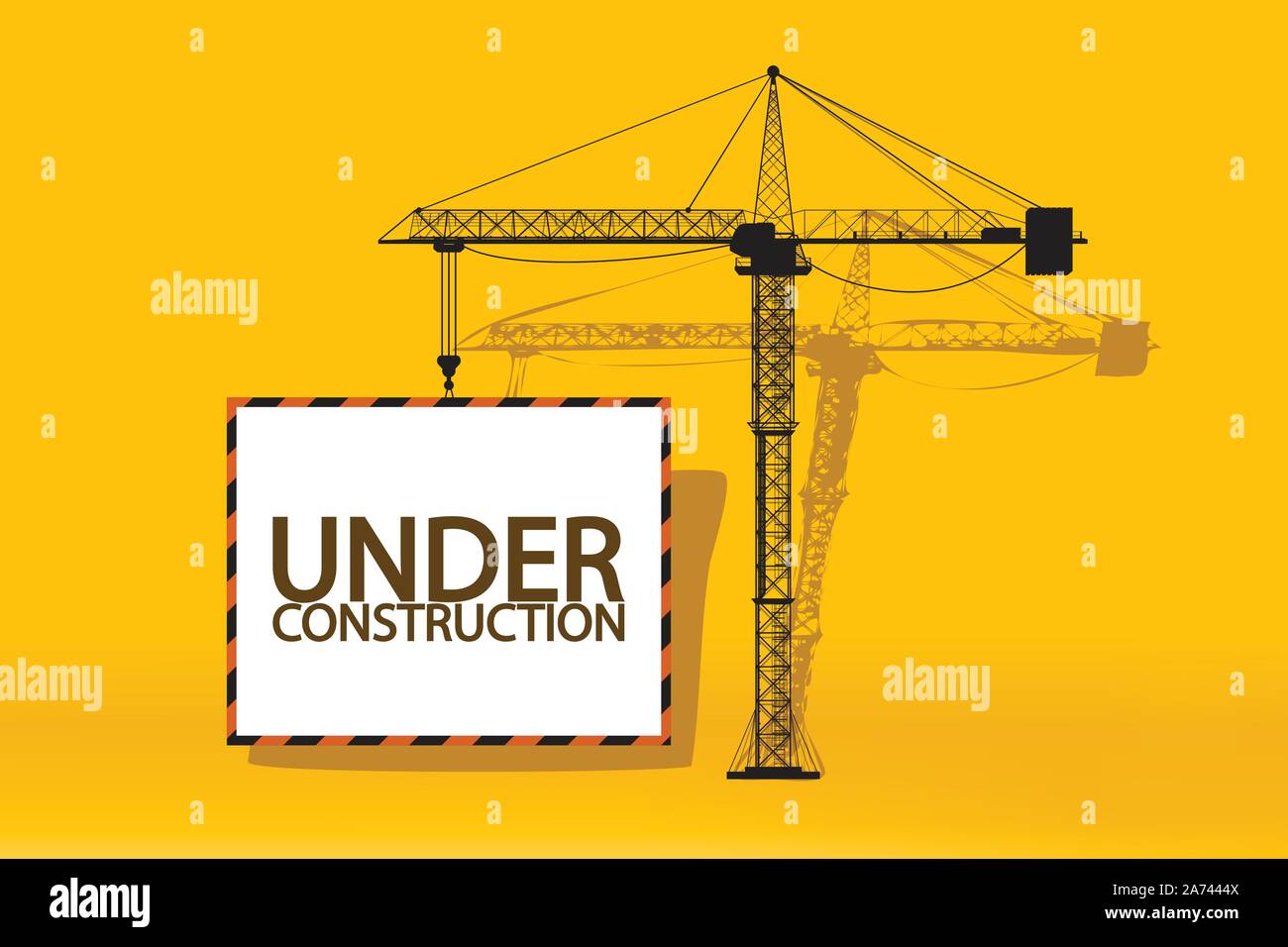 construction crane board Stock Vector