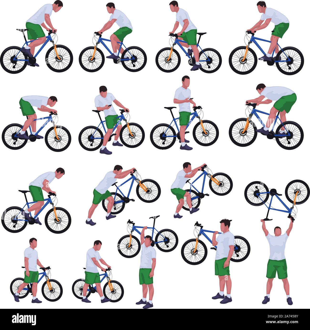 Training cyclist Stock Vector Images - Alamy
