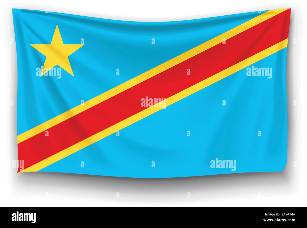 flag of congo Stock Vector